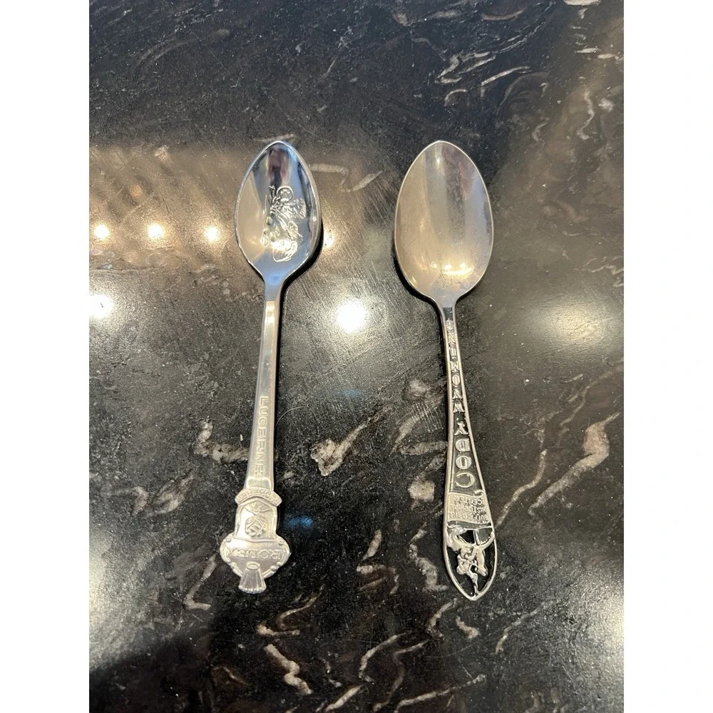 Lot of 22 Souvenir Mini Spoons US States, Europe, Japan, New Zealand
